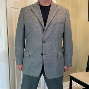 Pronto Uomo Men’s Three Button Jacket 46 Regular Blue Gray